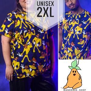 Disney Powerline Max Shirt - Cakeworthy 2XL AOP Goofy Movie Unisex